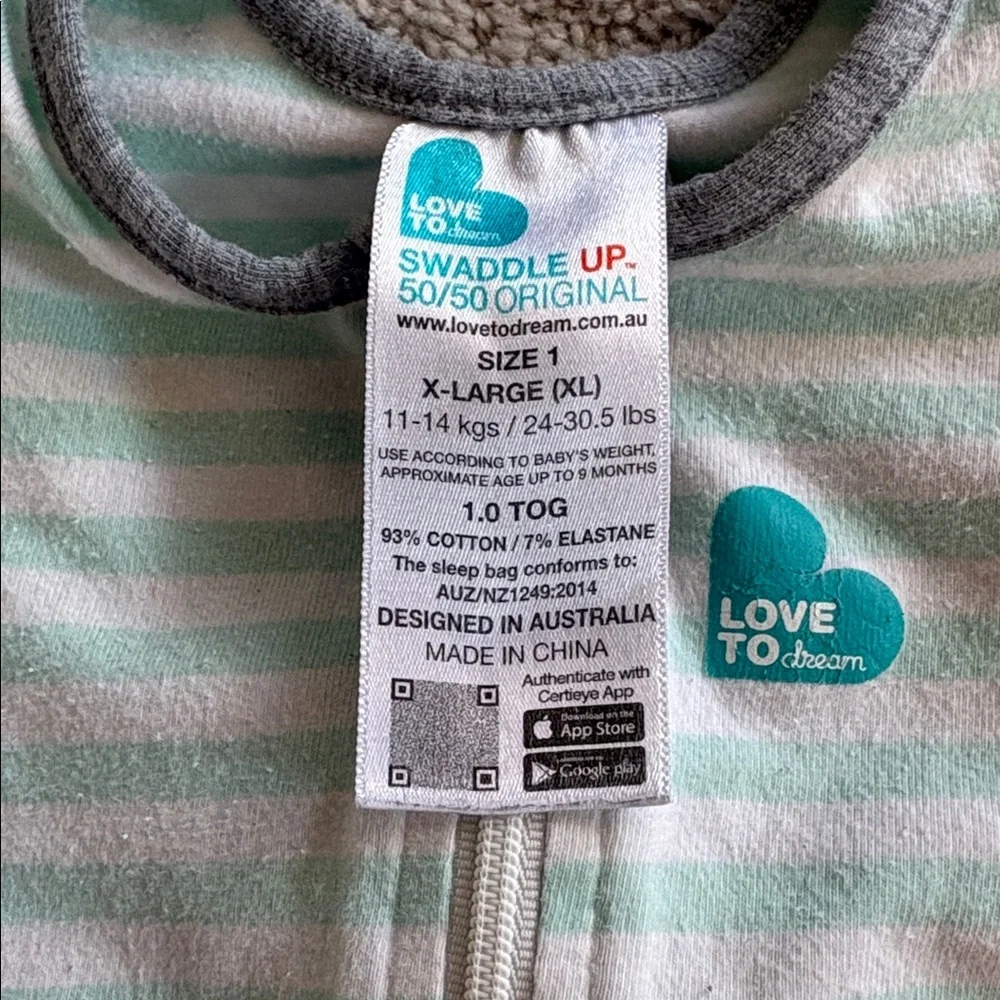 Love to Dream Swaddle Up 50/50 original size XL X-Large 24-30.5 lbs - Picture 2 of 4